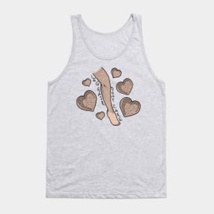 Leg Hair Don't Care Hairy Leg and Hearts Design Tank Top